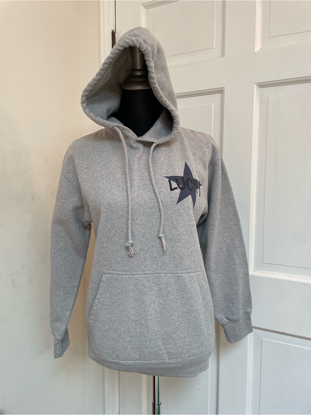 Lucky Star Gray Crewneck Hoodie Sweater